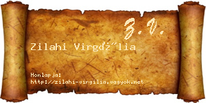Zilahi Virgília névjegykártya